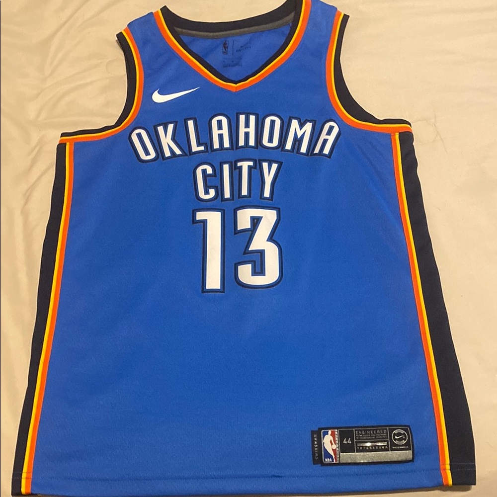 Nike Blue and Orange Basketball Jersey Icon Edition